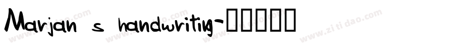 Marjan s handwriting字体转换